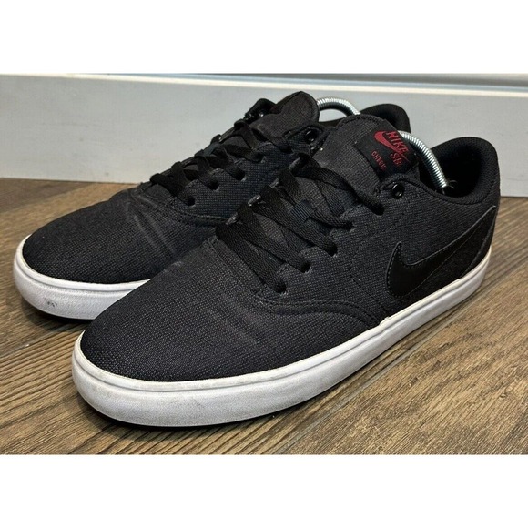 NIKE SB Check Skateboarding Dunk Shoes Black Gray Mens Size 11.5 Fast Shipping - Picture 3 of 12